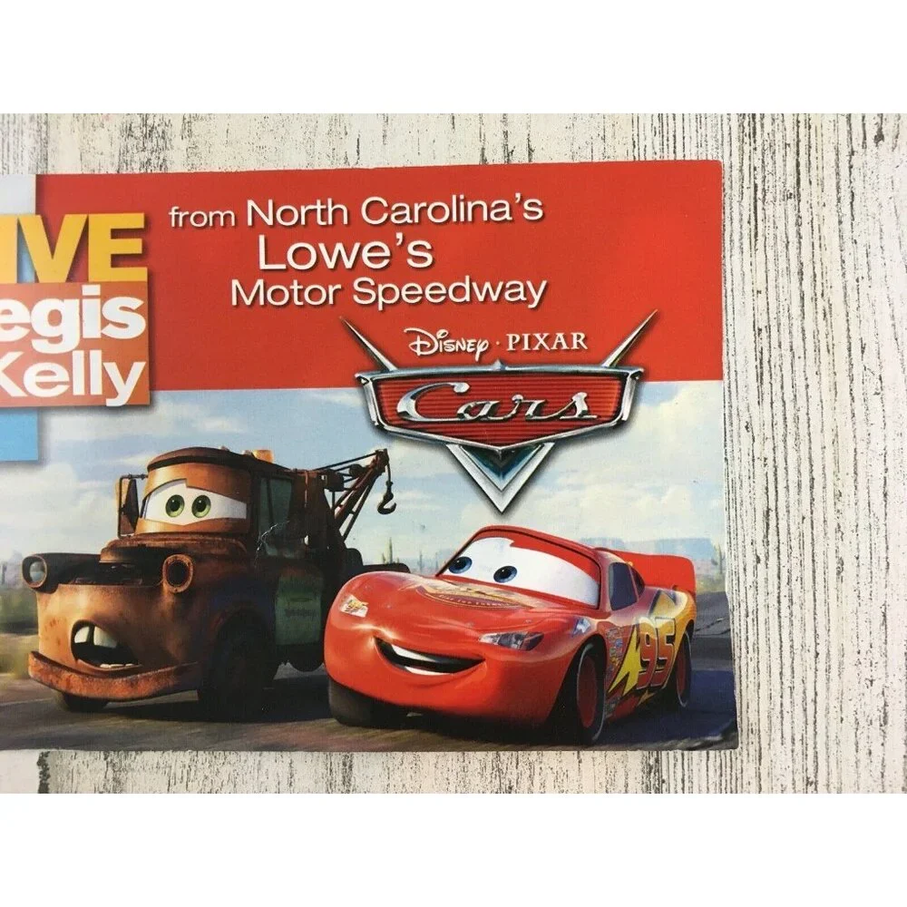 Live with Regis and Kelly Show Ticket Disney Pixar Cars May 26 2006 NC Speedway